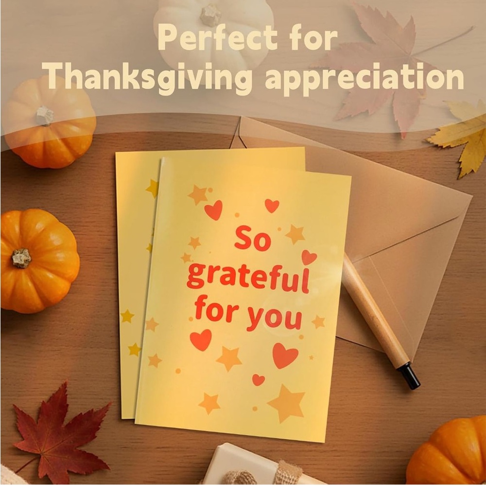 12 Pack Cute Thank You Cards w Envelopes Stickers 5x7 Blank NEW - Picture 5 of 7
